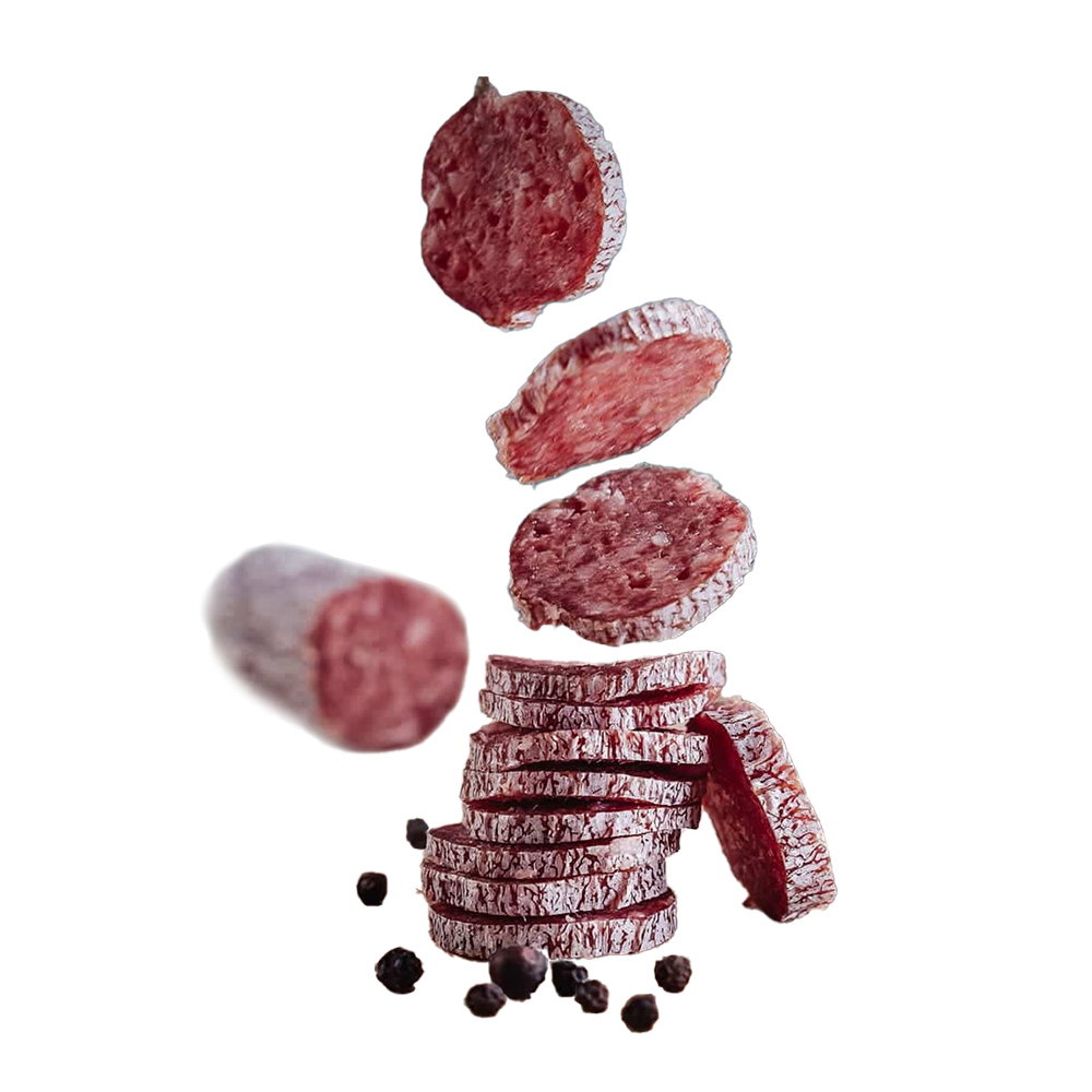 Salami mit Entenfleisch, im Stück