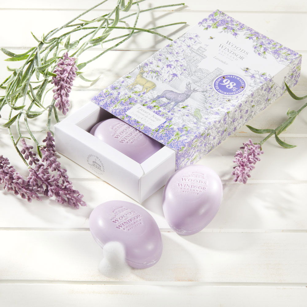 Woods of Windsor Seifenbox Lavendel 3er-Set