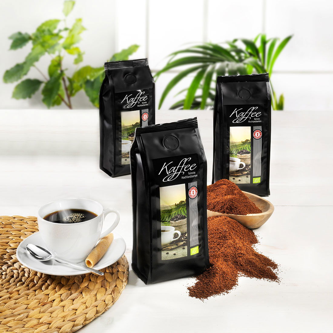 Schrader Kaffee Auswahl Exquisit 3er-Set Bio, ganze Bohne