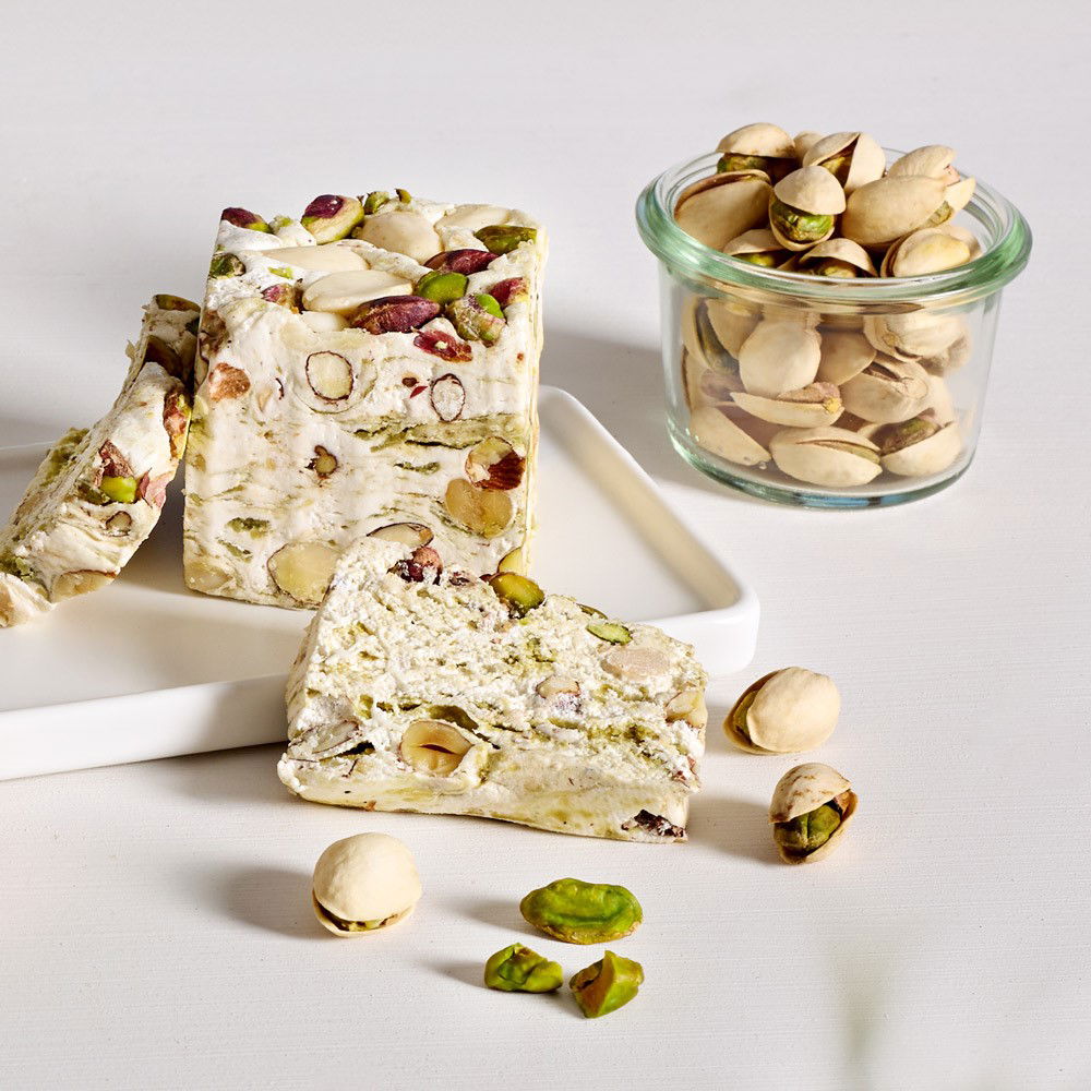 Italienisches Weichnougat mit Pistazie