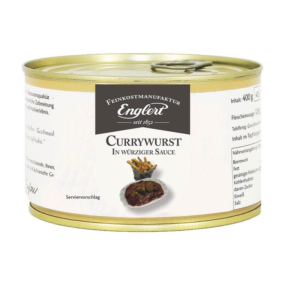 Currywurst für zwei in würziger Sauce