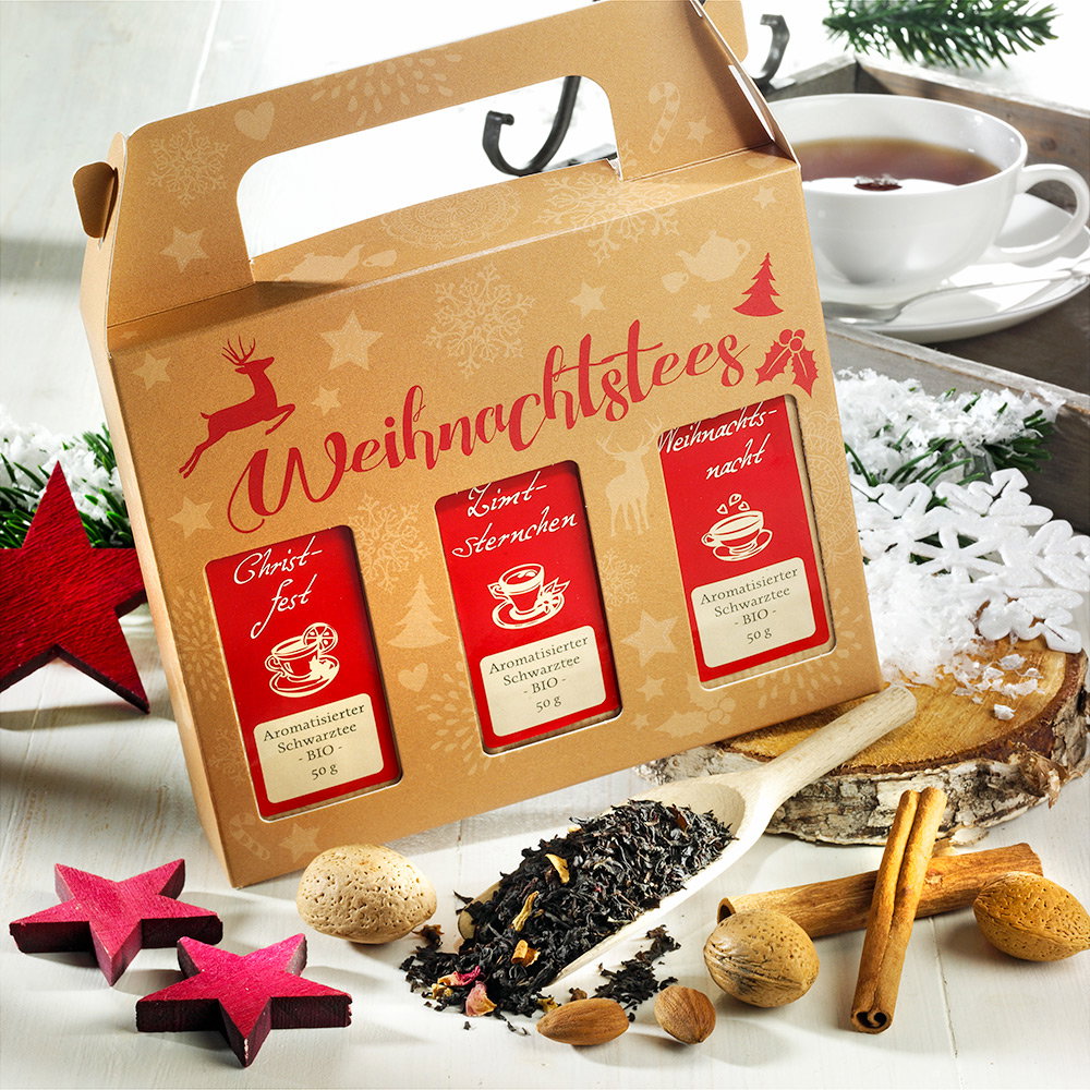 Rauf Tee Weihnachts-Schwarztees 3er-Set Bio
