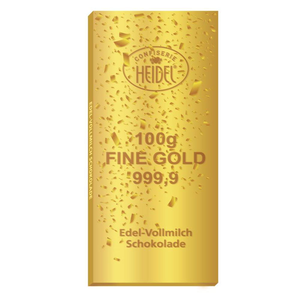 Heidel Schokolade 3D Schoko-Grüße Gold