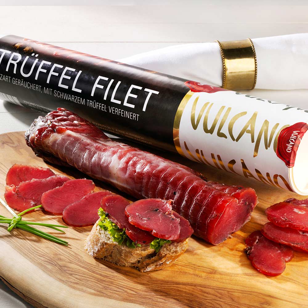 Trüffelfilet vom Vulcano Schwein, im Stück