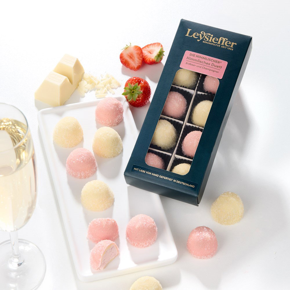 Leysieffer Pralinen "Die Himmlischen" Himmlisches Duett Erdbeere & Champagner