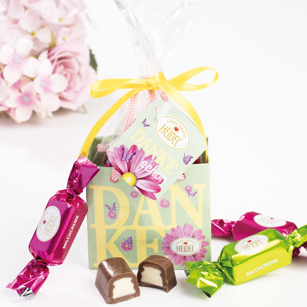 Heidel Täschchen "Dankeschön" mit Pralinen