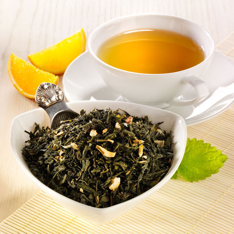 Rauf Tee aromatisierter Grüntee Sencha Sweet Orange