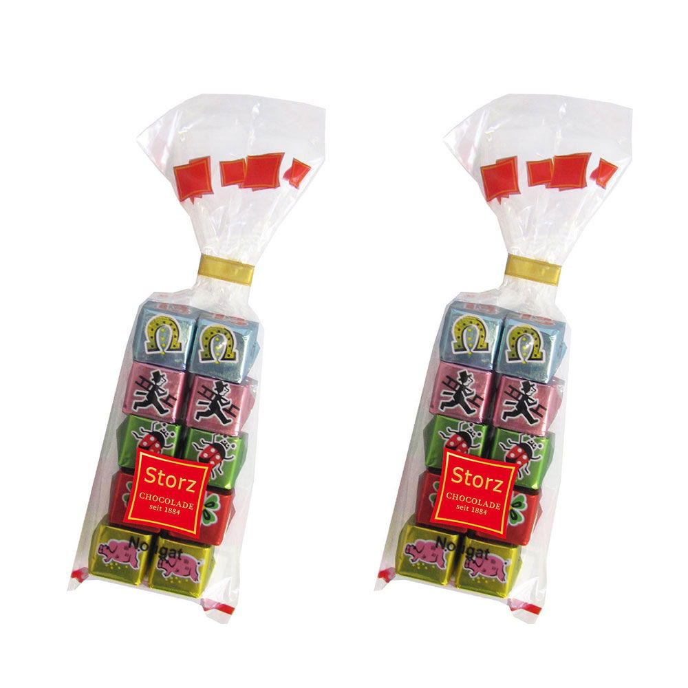 Haselnuss-Nougat-Glückswürfel 2er-Set