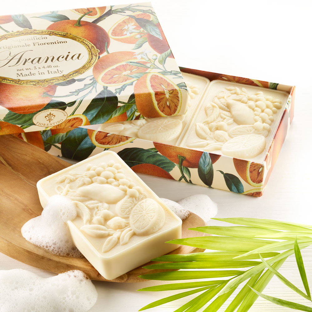 Italienische Fiorentino Seifen Orange 3er-Set