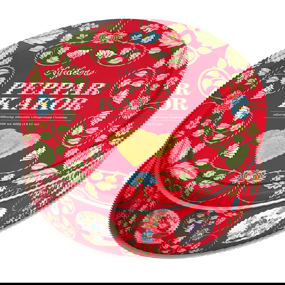 Nyåker Schwedische Pfefferkuchen-Herzen in Metalldose