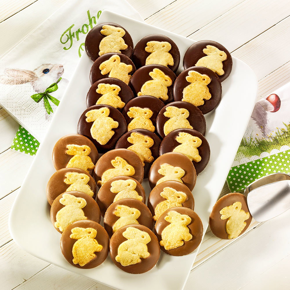 Schokoladen Buttergebäck Häschen 2er-Set