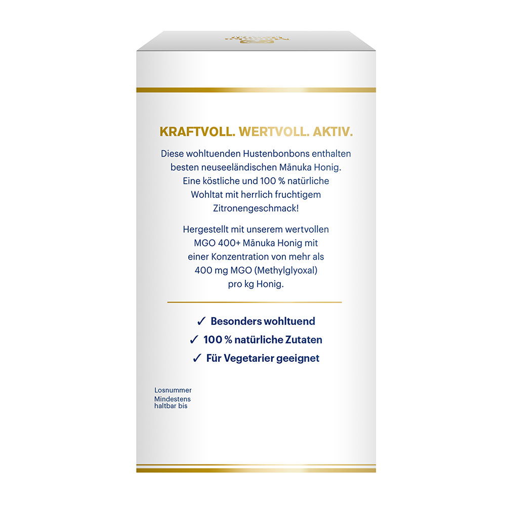 Manuka MGO 400+ Zitronen-Hustenbonbons