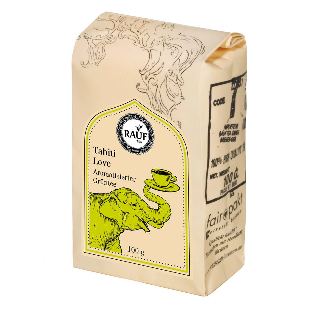 Rauf Tee aromatisierter Grüntee Tahiti Love