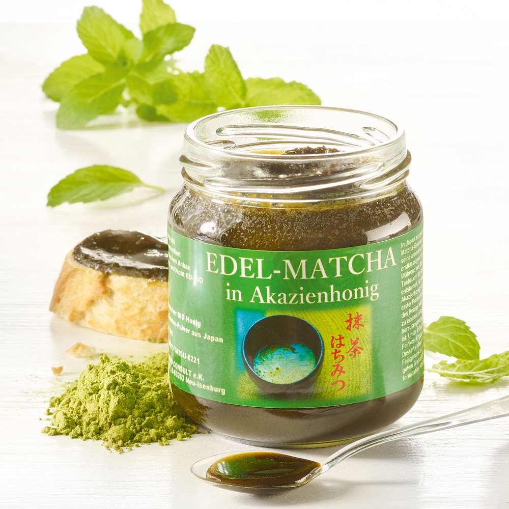 Edel-Matcha in Akazienhonig Bio