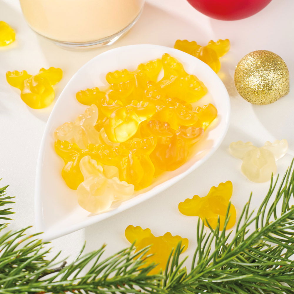 Schrader Fruchtgummi Eierpunsch-Elche, ohne Alkohol