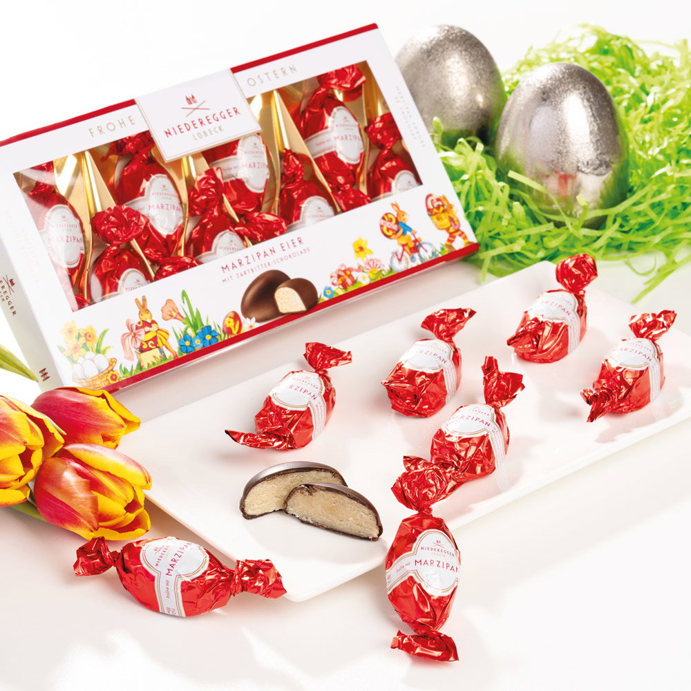 Niederegger Marzipan-Eier mit Zartbitterschokolade