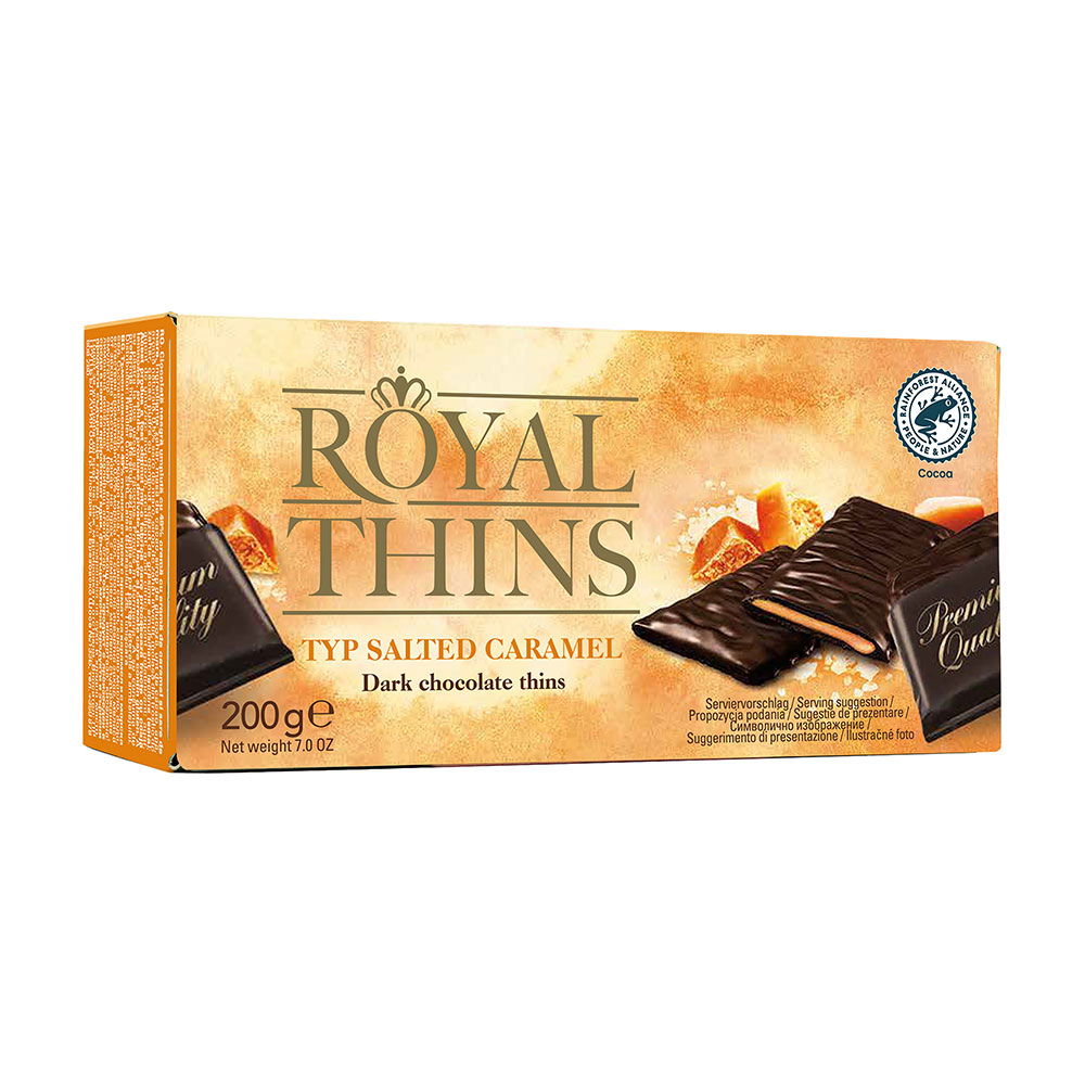Royal Thins Salzige Karamellcreme-Täfelchen