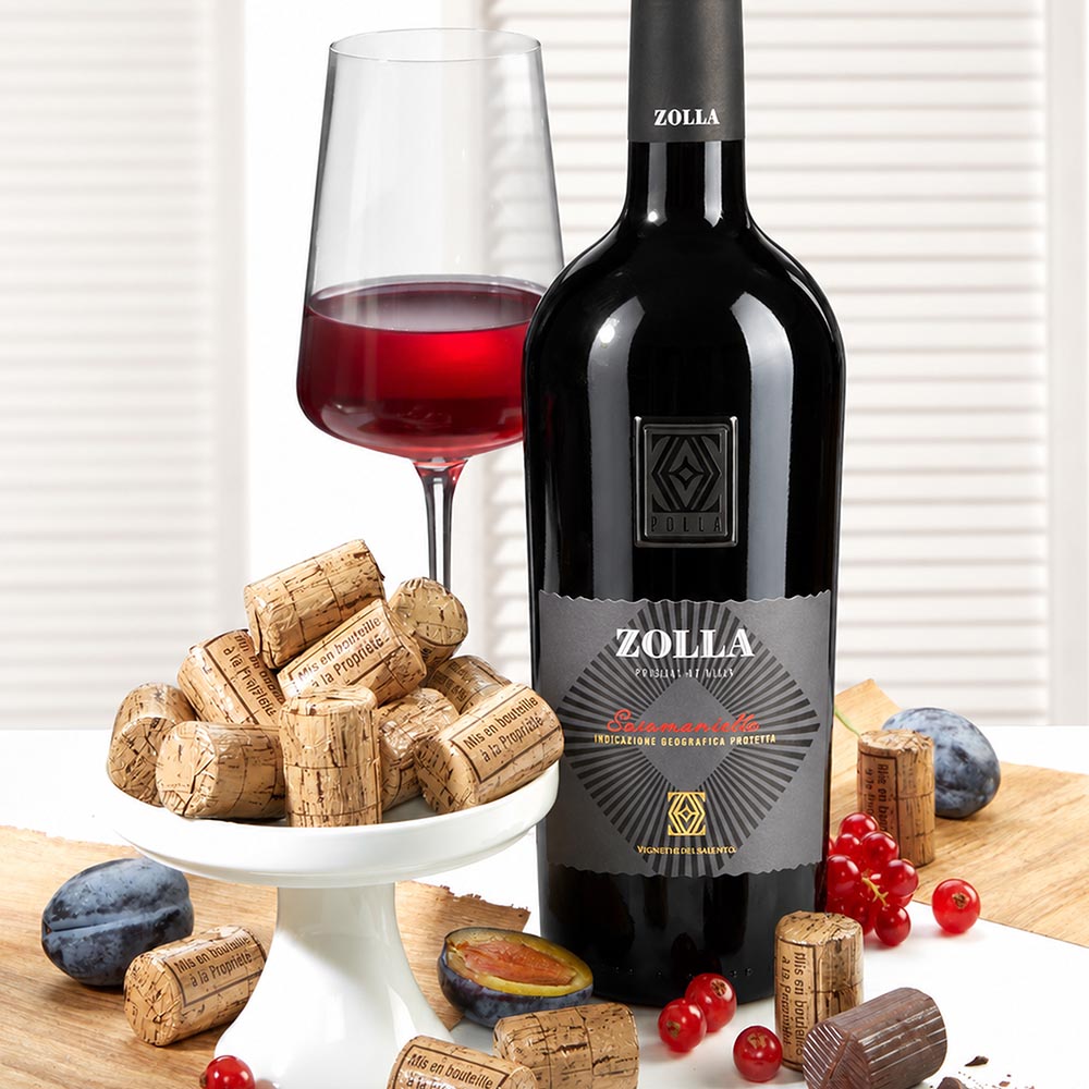 Genuss-Duo Zolla Rotwein & Schokoladenkorken