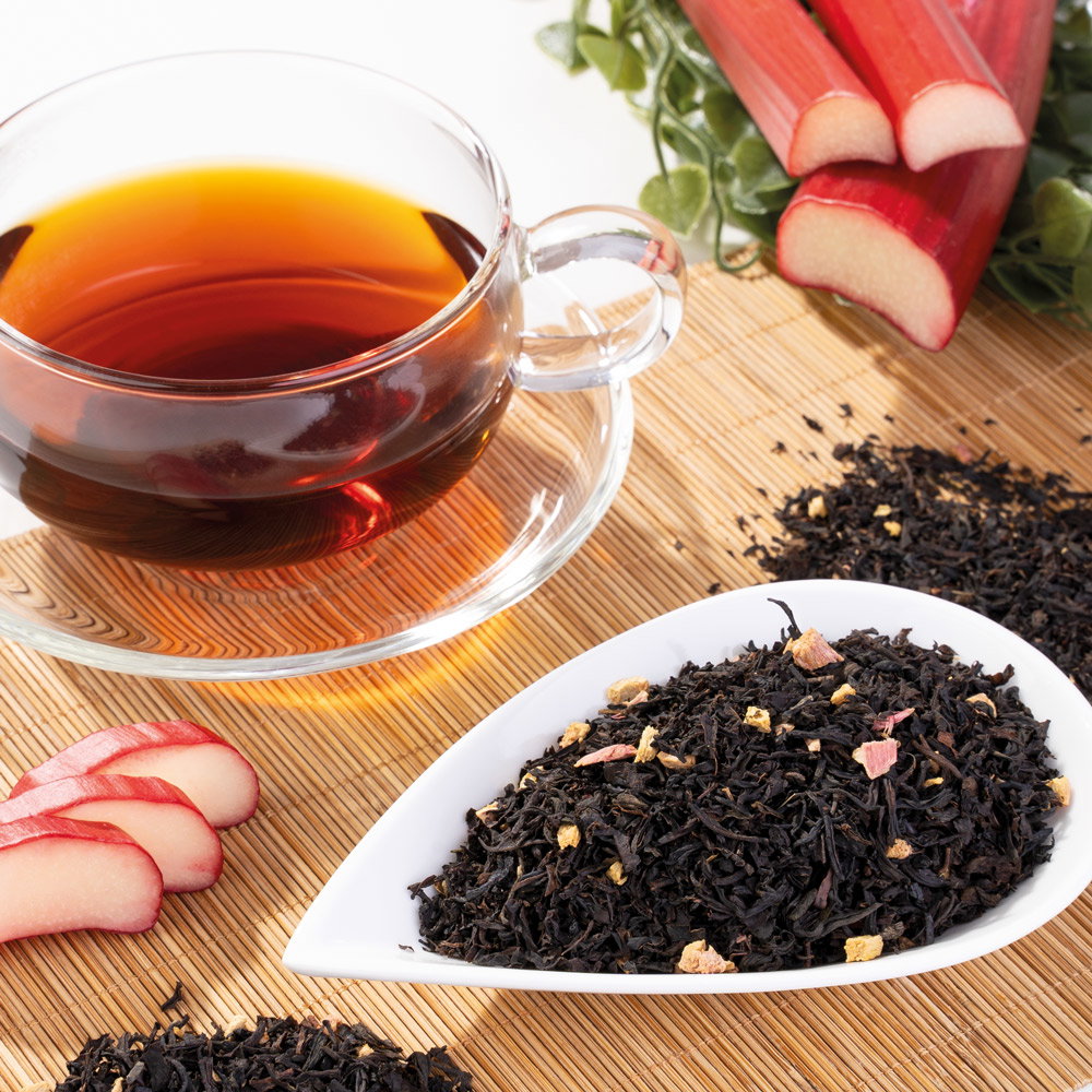 Schrader Rhabarber-Sahne, aromatisierter Schwarztee