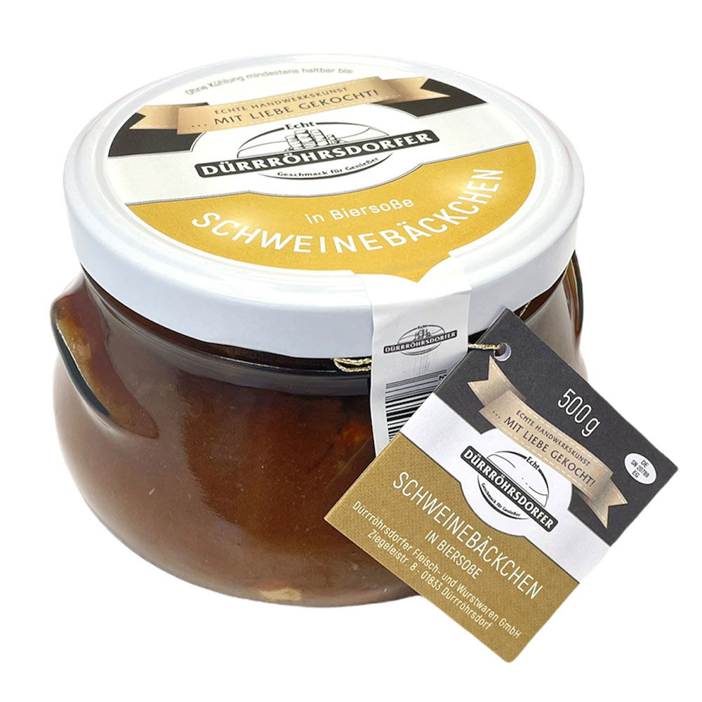Dürrröhrsdorfer Schweinebäckchen in Biersauce