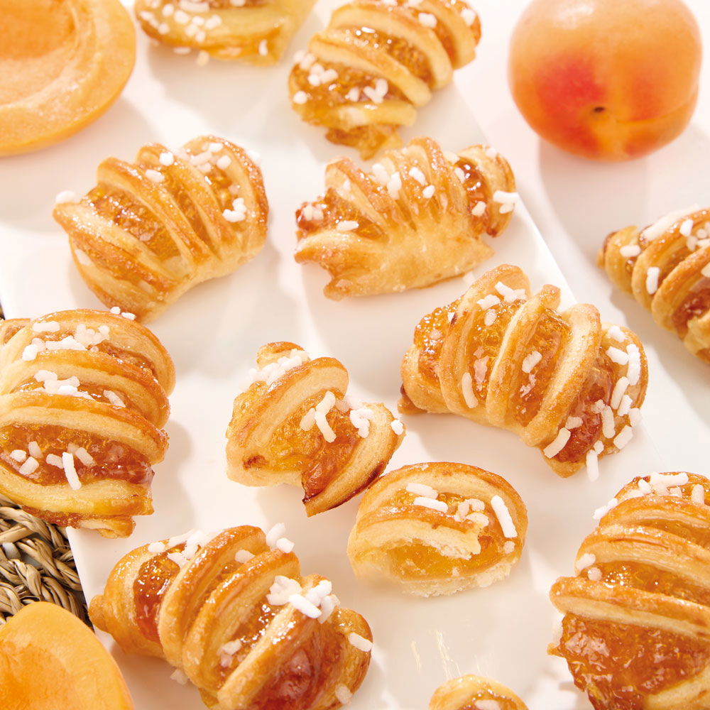 Italienische Plätzchen Strudellini mit Aprikose