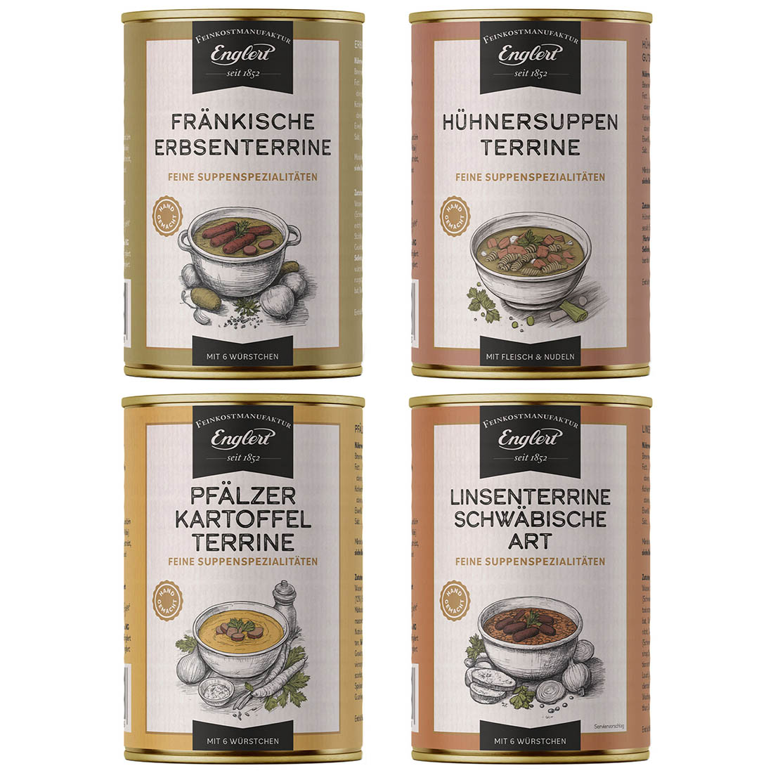 Suppenterrinen 4er-Set