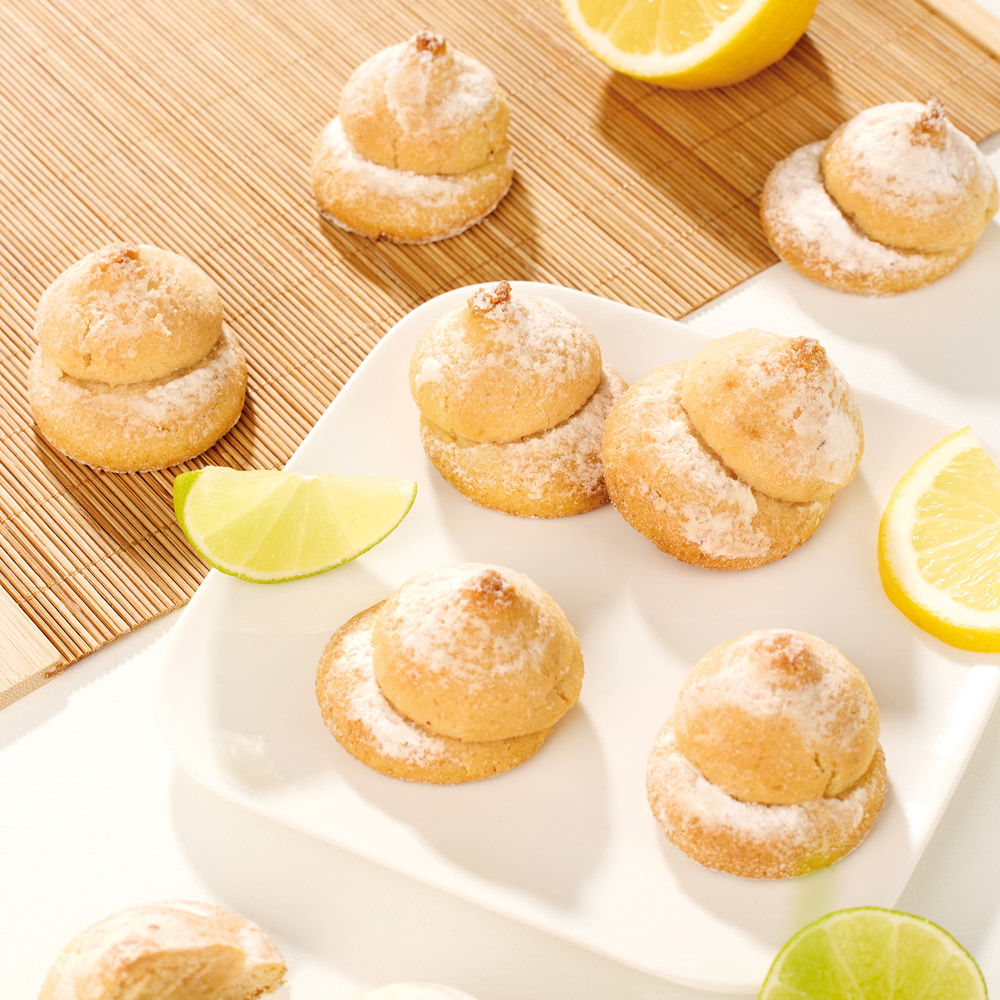 Italienisches Mandelgebäck mit Limonencreme