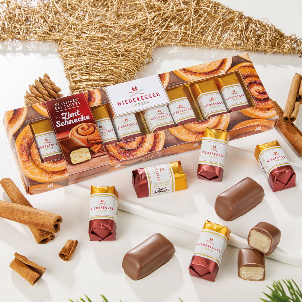Niederegger Klassiker des Jahres 2025 "Typ Zimtschnecke"