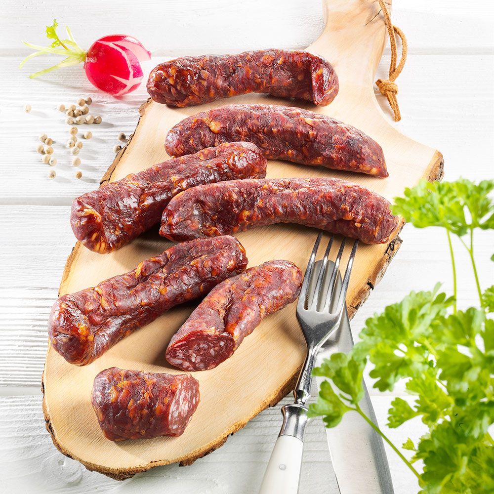 Rauchwurst vom Bunten Bentheimer Schwein mit Whisky