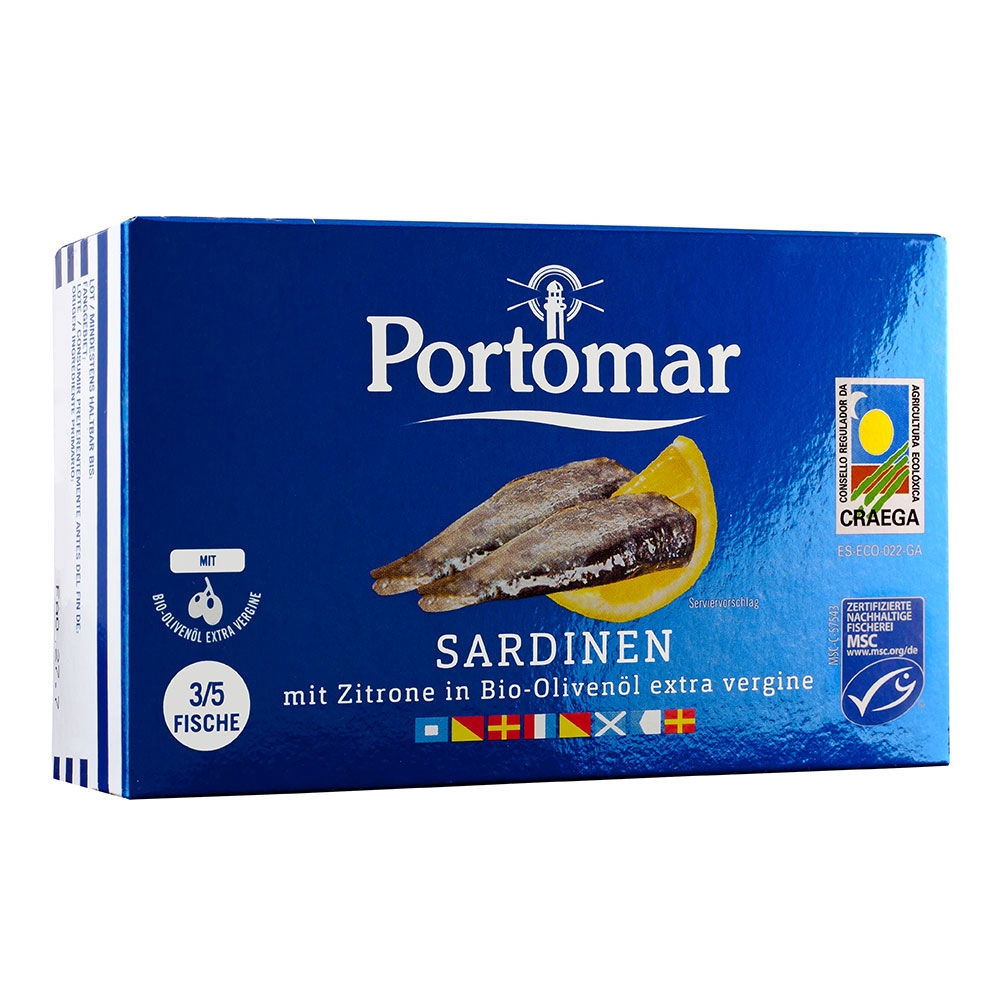 Sardinen in Olivenöl mit Zitrone