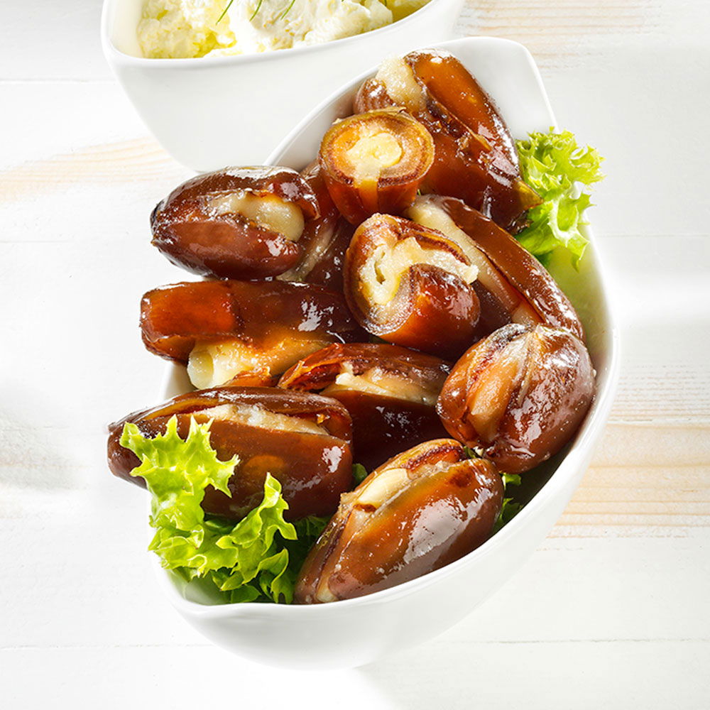 Datteln gefüllt mit Frischkäse