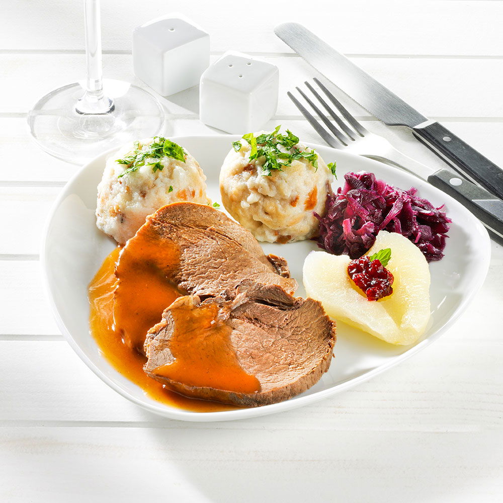 Wildschweinbraten in delikater Wildsauce