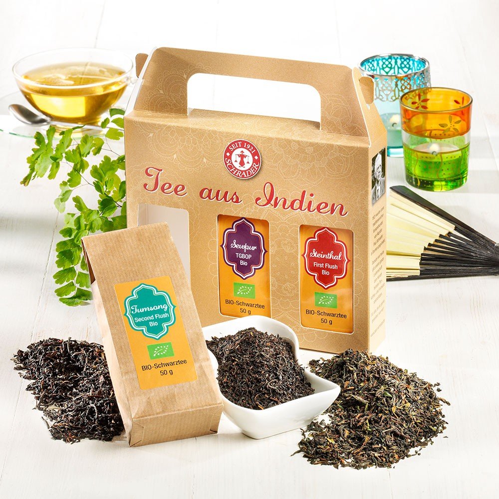 Schwarzer Tee aus Indien Bio 3er-Set
