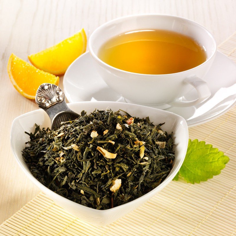 Rauf Tee aromatisierter grüner Tee Sencha Sweet Orange