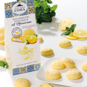 Sizilianisches Feingebäck Pasticcini mit Zitronencreme