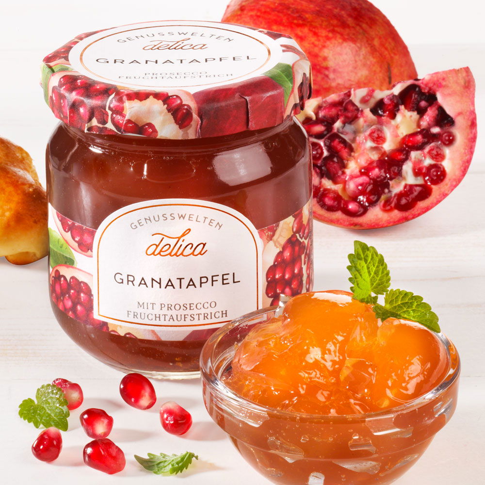 fruchtaufstrich granatapfel prosecco