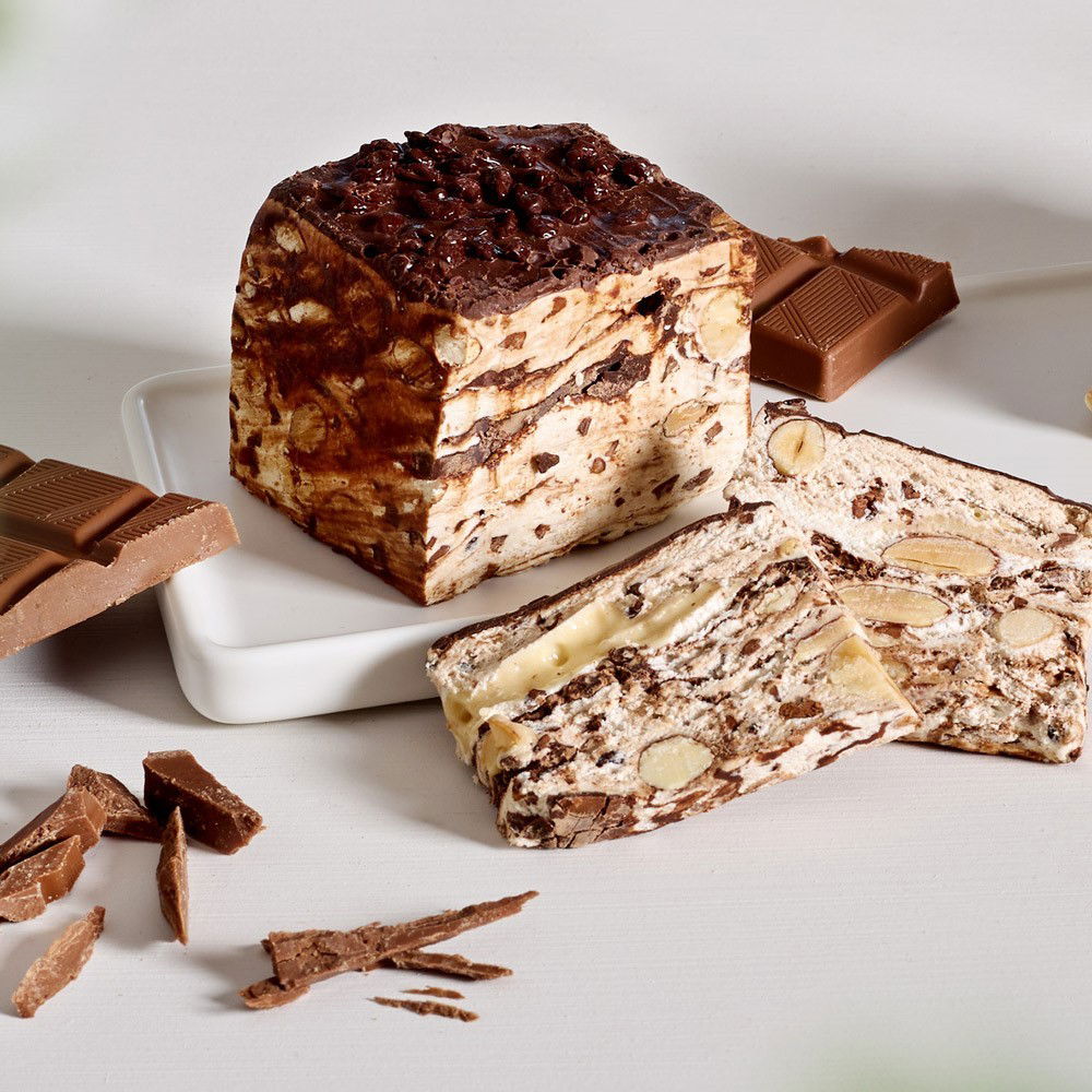 Italienisches Weichnougat mit Schokolade