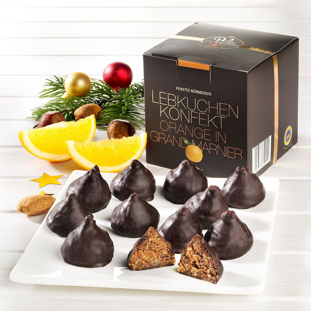 Feinstes Nürnberger Lebkuchen-Konfekt Orange in Grand Marnier