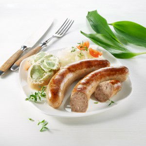 Wildhüters Wildschwein-Bratwurst mit Bärlauch
