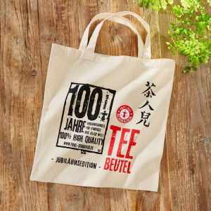 Baumwolltasche "Teebeutel" 100 Jahre Schrader