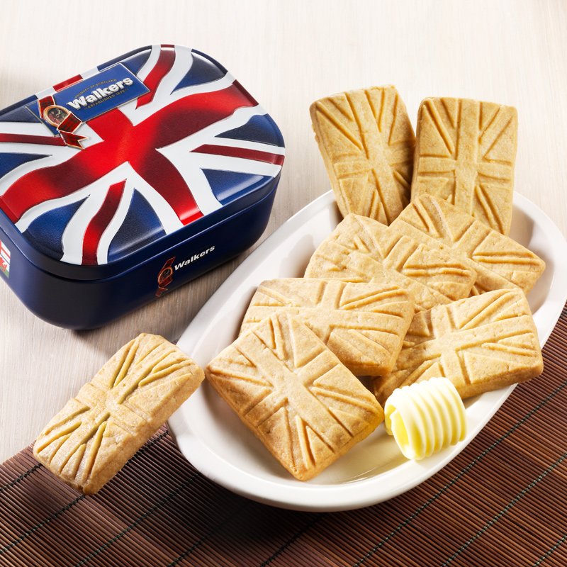 Shortbread in britischer Flagge