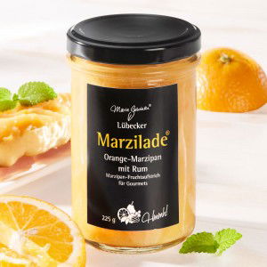 Lübecker Marzilade® Fruchtaufstrich Orange-Marzipan mit Rum