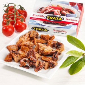 Trata Oktopus in pikanter Tomatensauce