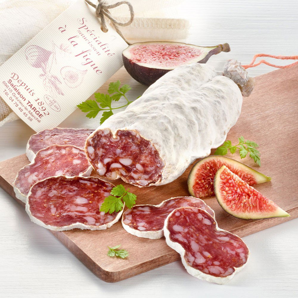 Französische Feigen-Salami, im Stück, im Leinensäckchen