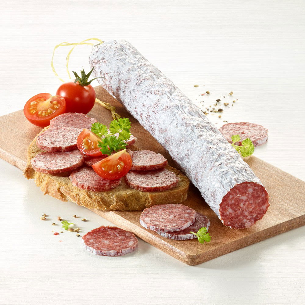 Salami mit Entenfleisch, im Stück