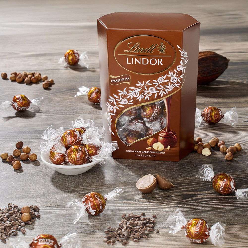 Lindt Lindor Cornet Schokoladen-Kugeln Haselnuss