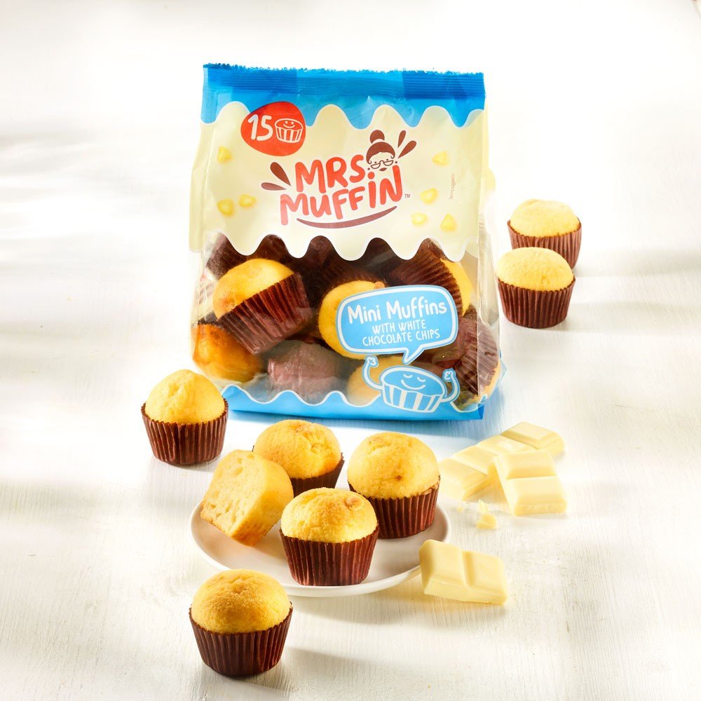 Mrs. Muffin Mini-Muffins mit weißer Schokolade