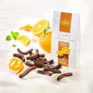 Kandierte Orangenschalen in Zartbitterschokolade Bio