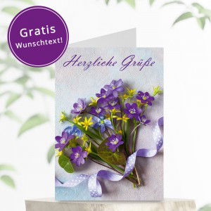 Grußkarte Herzliche Grüße Blumenstrauß