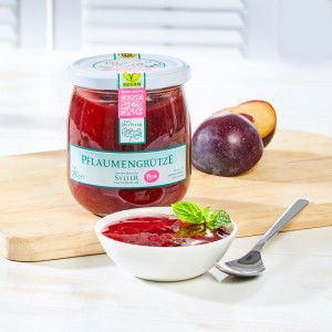 Pflaumengrütze, vegan